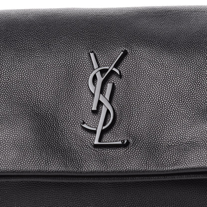 Saint Laurent Grain De Poudre Medium West Hollywood Monogram Fold-Over Black 10 of 10