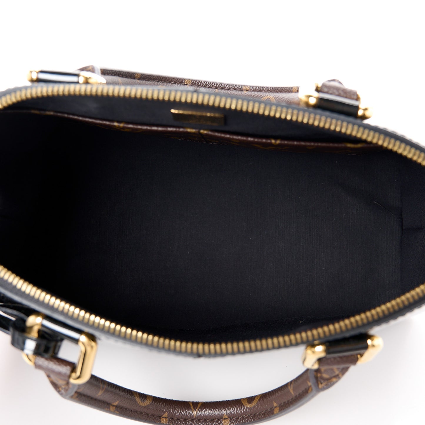 Patent Calfskin Miroir Tote Black