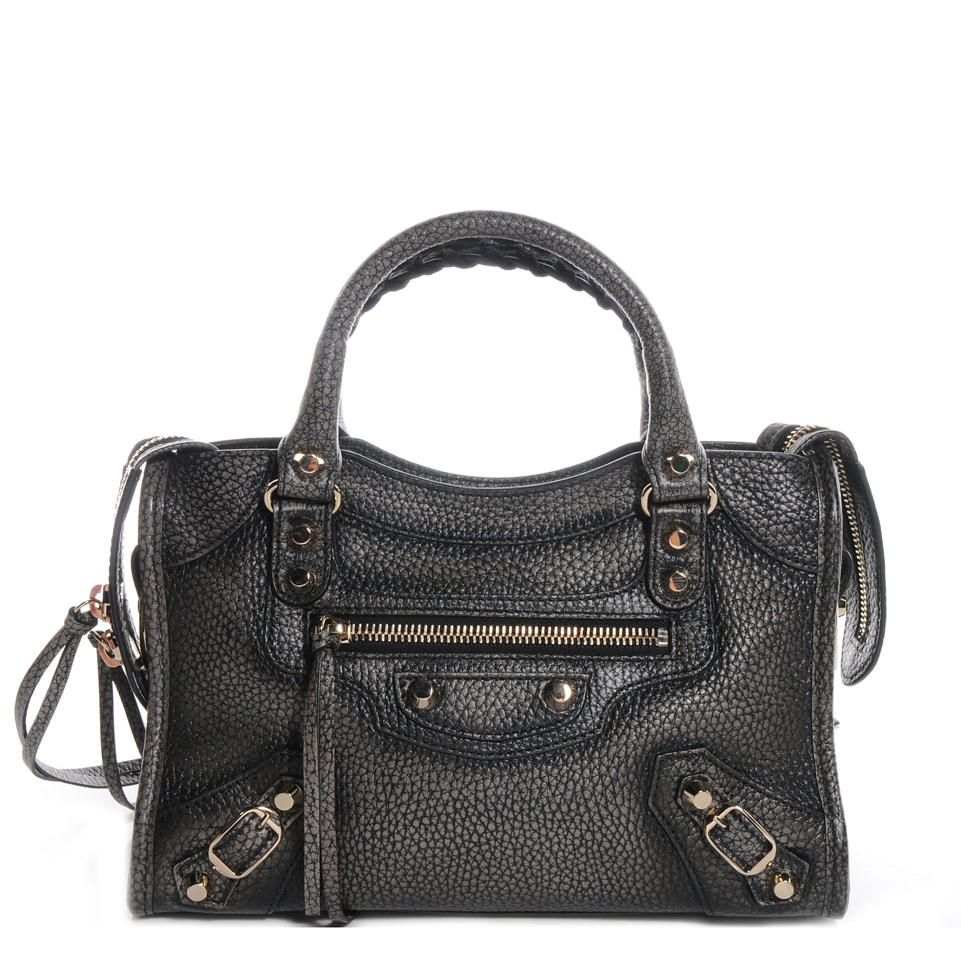 Balenciaga Grained Calfskin Classic Gold Hardware Mini City Ombre Grey Gradient 1 of 9