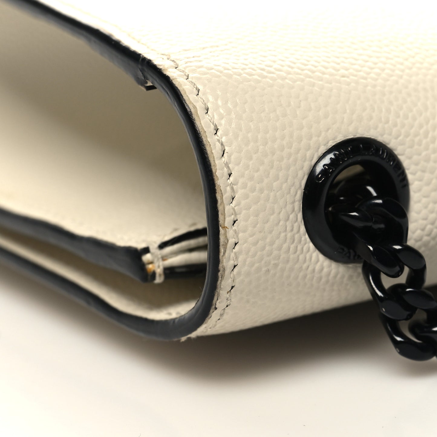Grain De Poudre Medium Classic Monogram Kate Satchel Porcellana Black