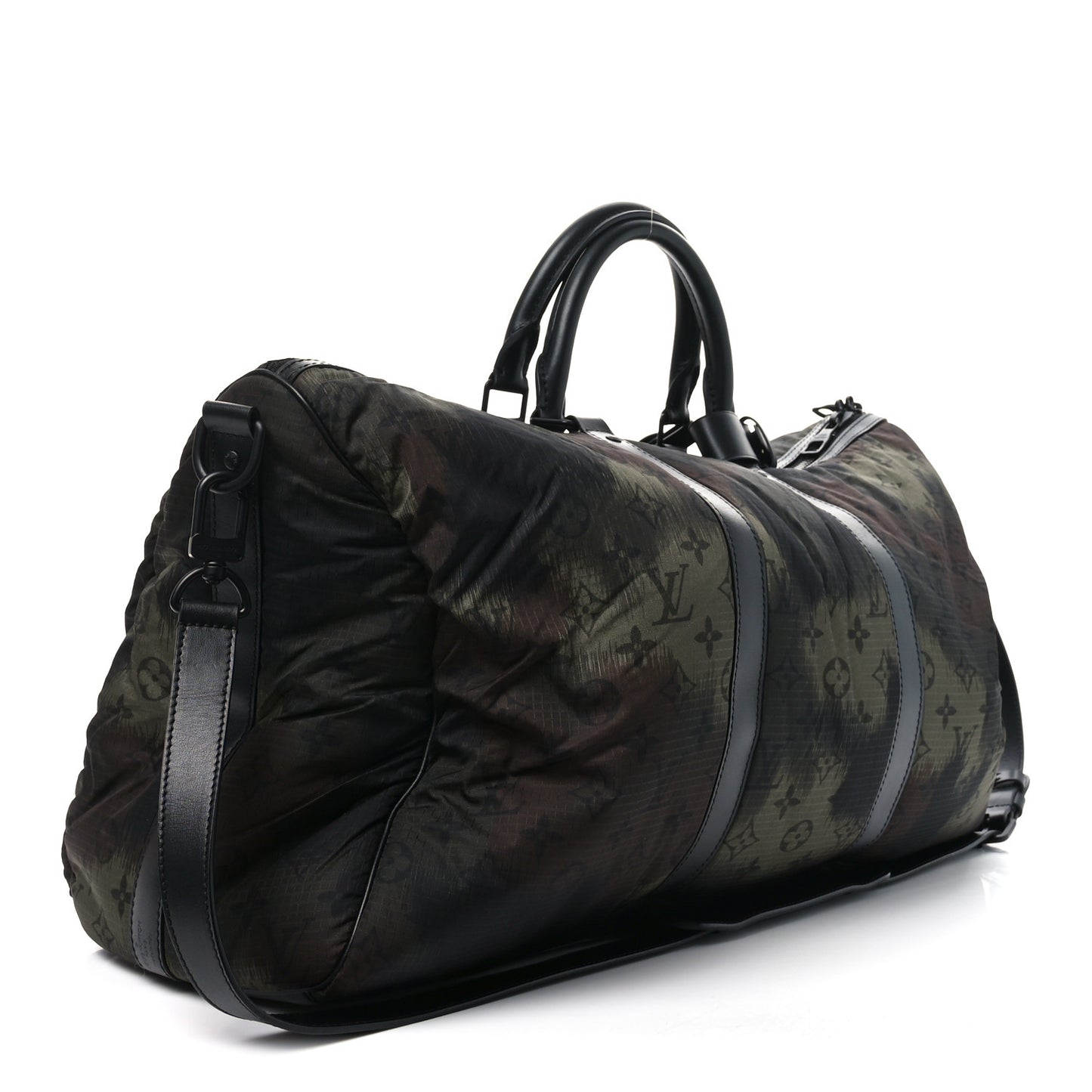Nylon Monogram Camouflage Keepall Bandouliere 50 Kaki