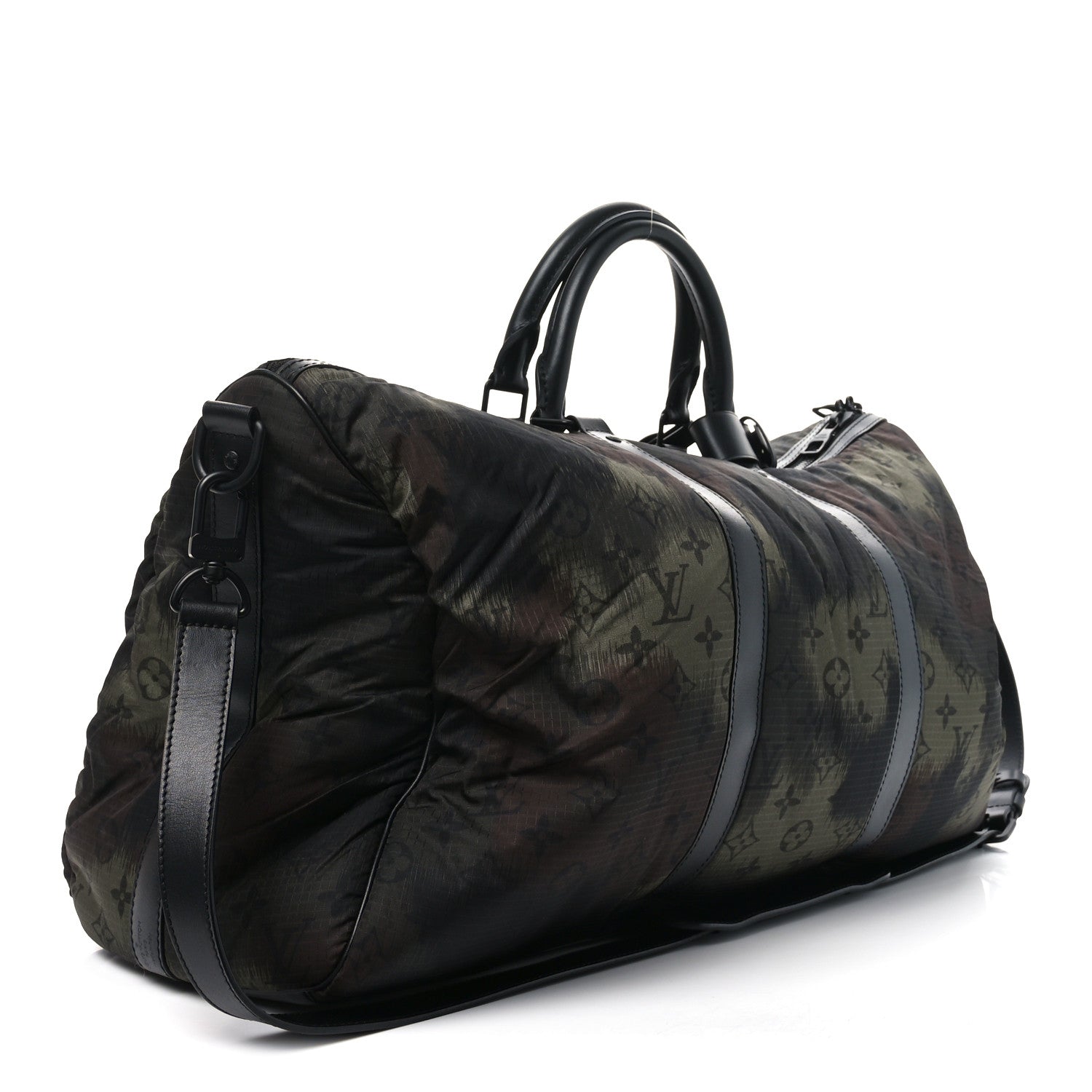 Louis Vuitton Nylon Monogram Camouflage Keepall Bandouliere 50 Kaki 2 of 8