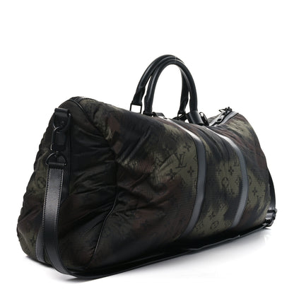 Louis Vuitton Nylon Monogram Camouflage Keepall Bandouliere 50 Kaki 2 of 8