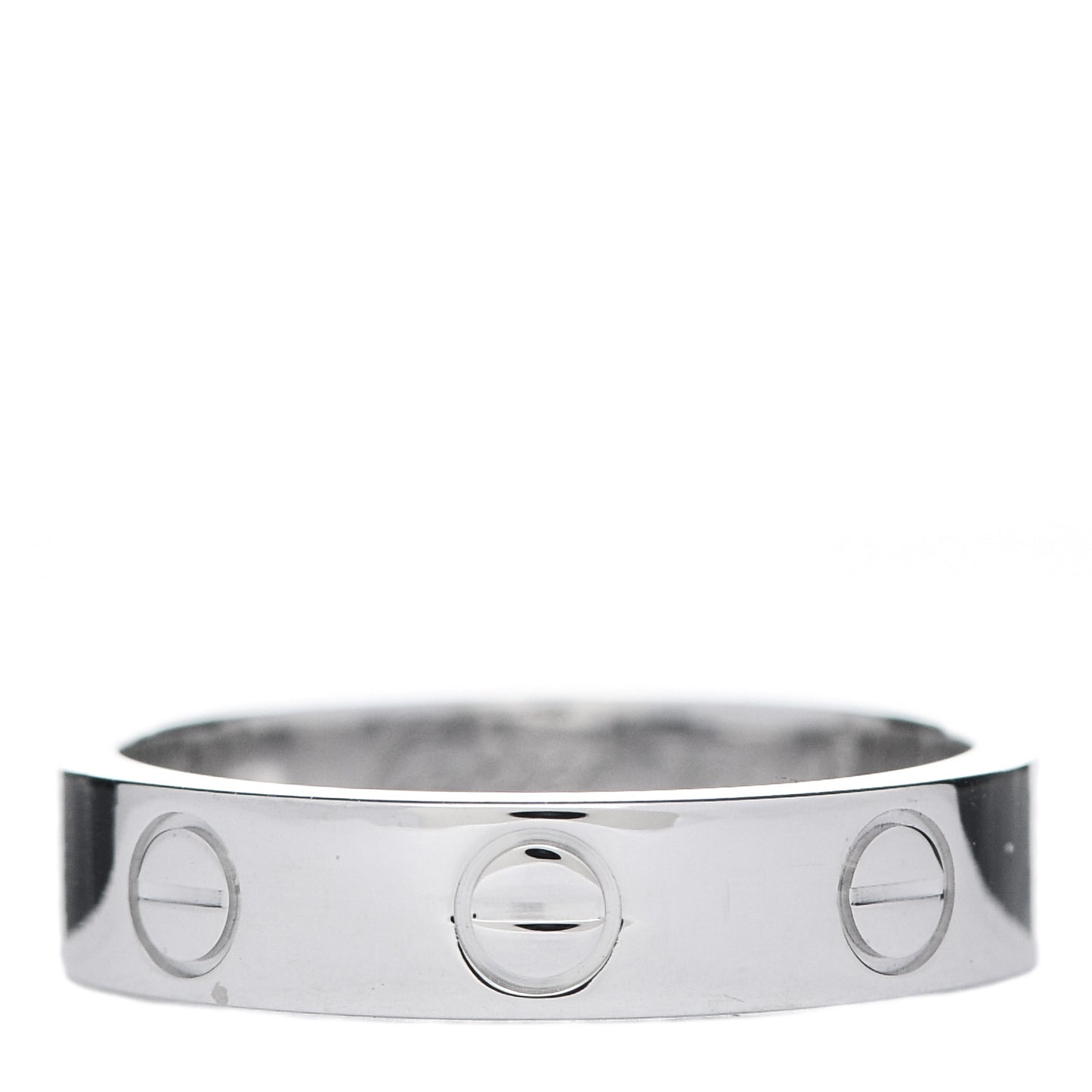 18K White Gold Diamond 4mm LOVE Wedding Band Ring 47 4