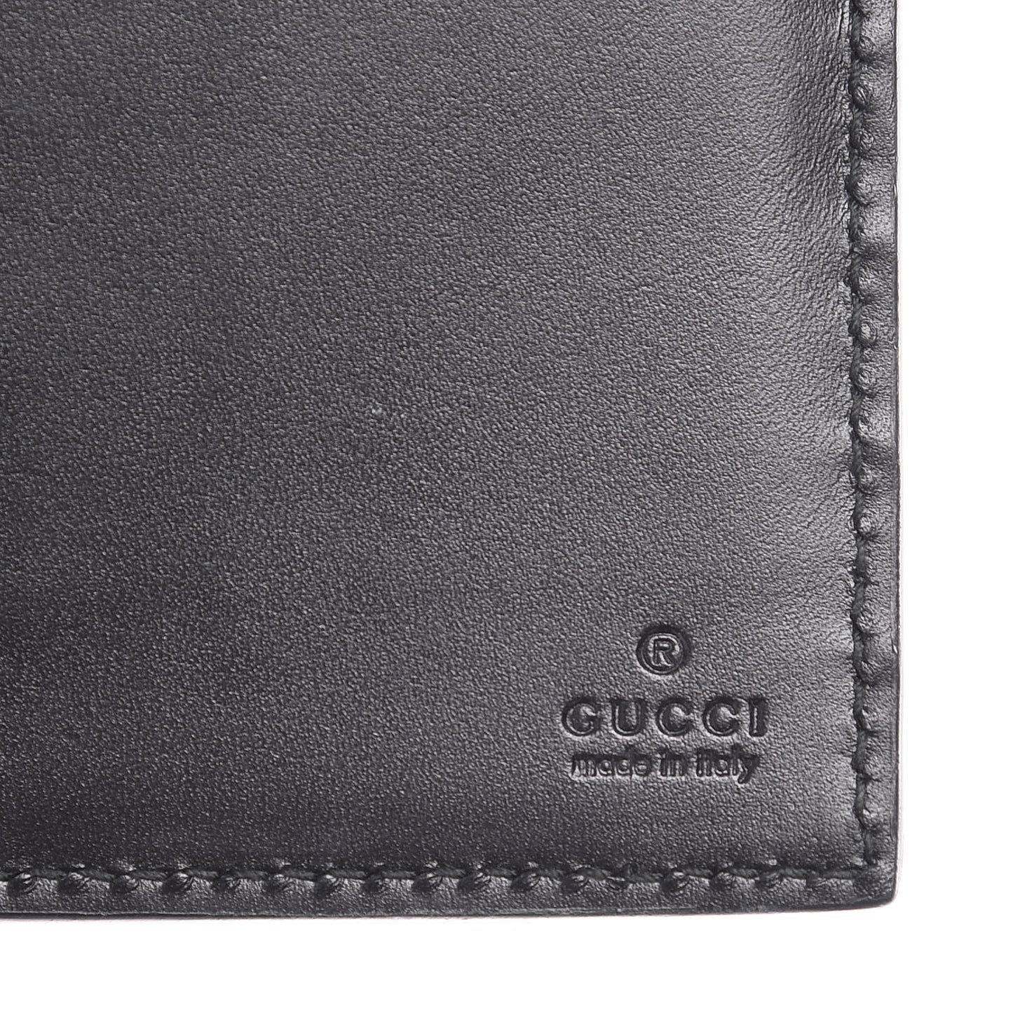 Guccissima Avel Continental Flap Wallet Black