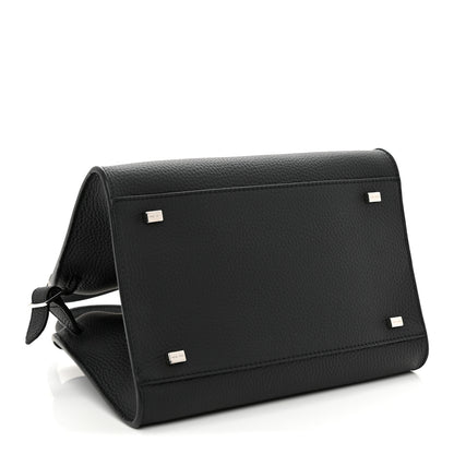The Row Grained Calfskin Soft Margaux 10 Bag Black 4 of 9