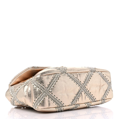 Chanel Metallic Calfskin Crochet Medium Chanel 19 Flap Gold 4 of 9