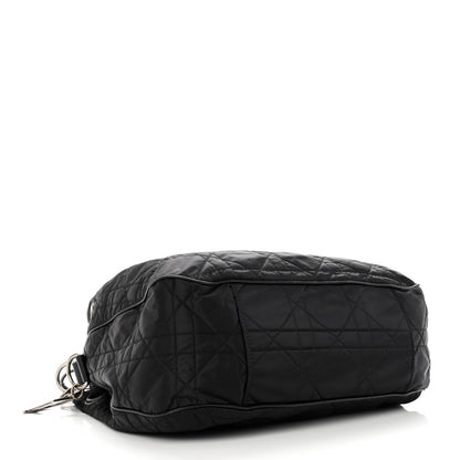Christian Dior Nylon Cannage Drawstring Bag Black 4 of 11