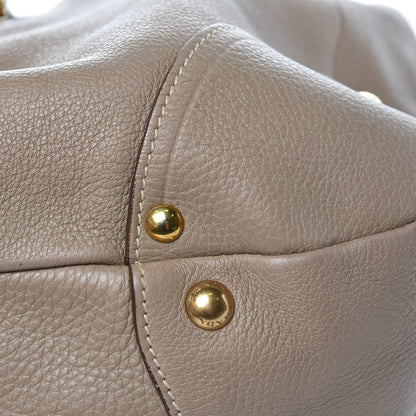 Prada Vitello Daino Pushlock Tote Visone 12 of 13