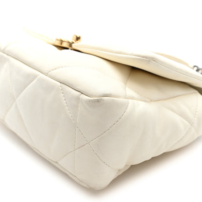 Chanel Lambskin Quilted Medium Chanel 19 Flap White White 9 of 9
