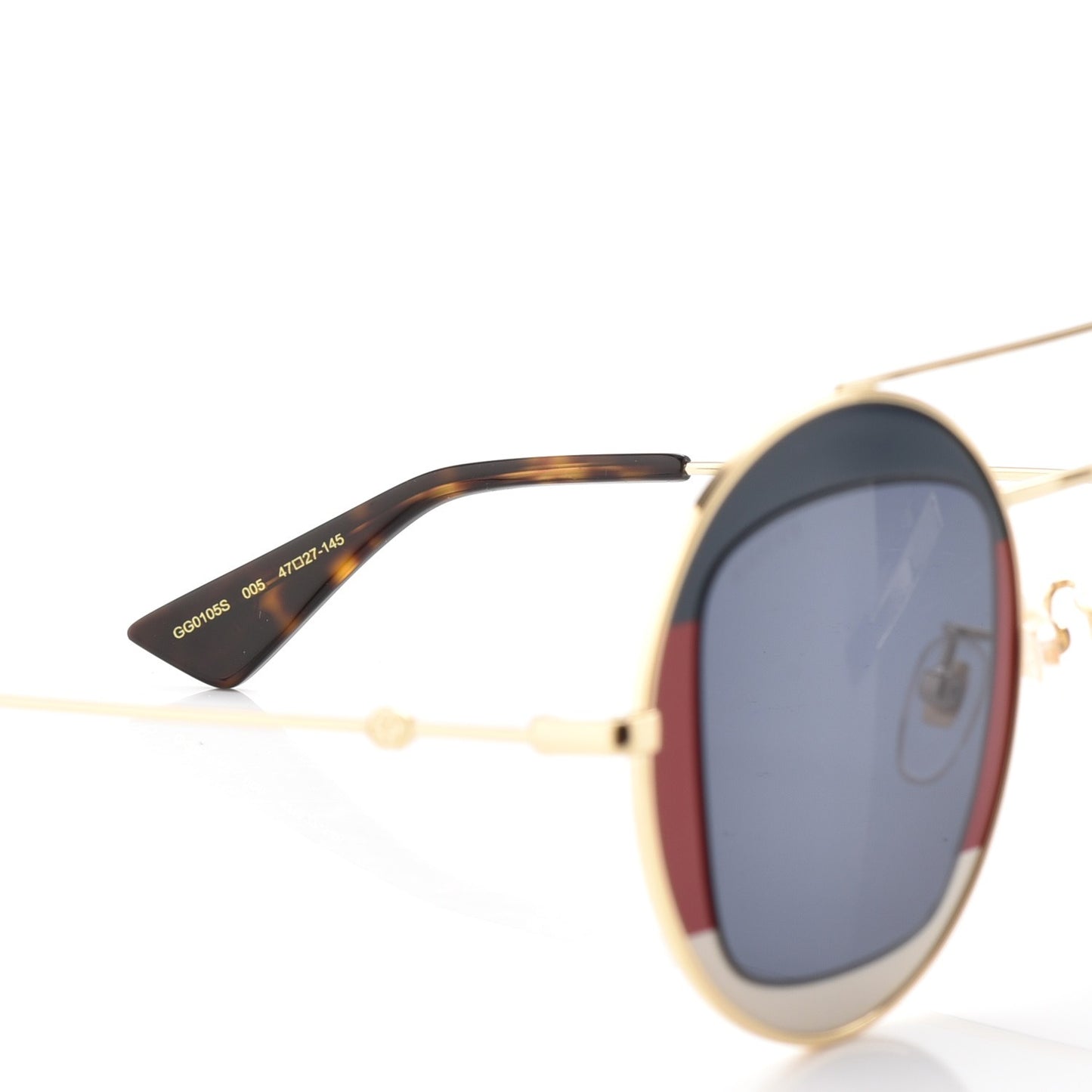 Round Frame Sylvie Web Sunglasses GG0105S Gold