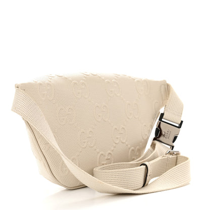 Gucci Calfskin GG Tennis Embossed Belt Bag Mystic White 3 of 11