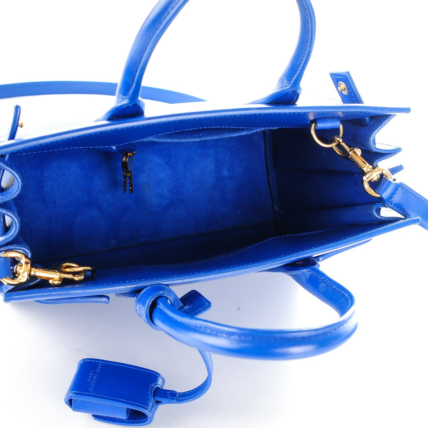 Saint Laurent Calfskin Nano Sac De Jour Royal Blue 5 of 8