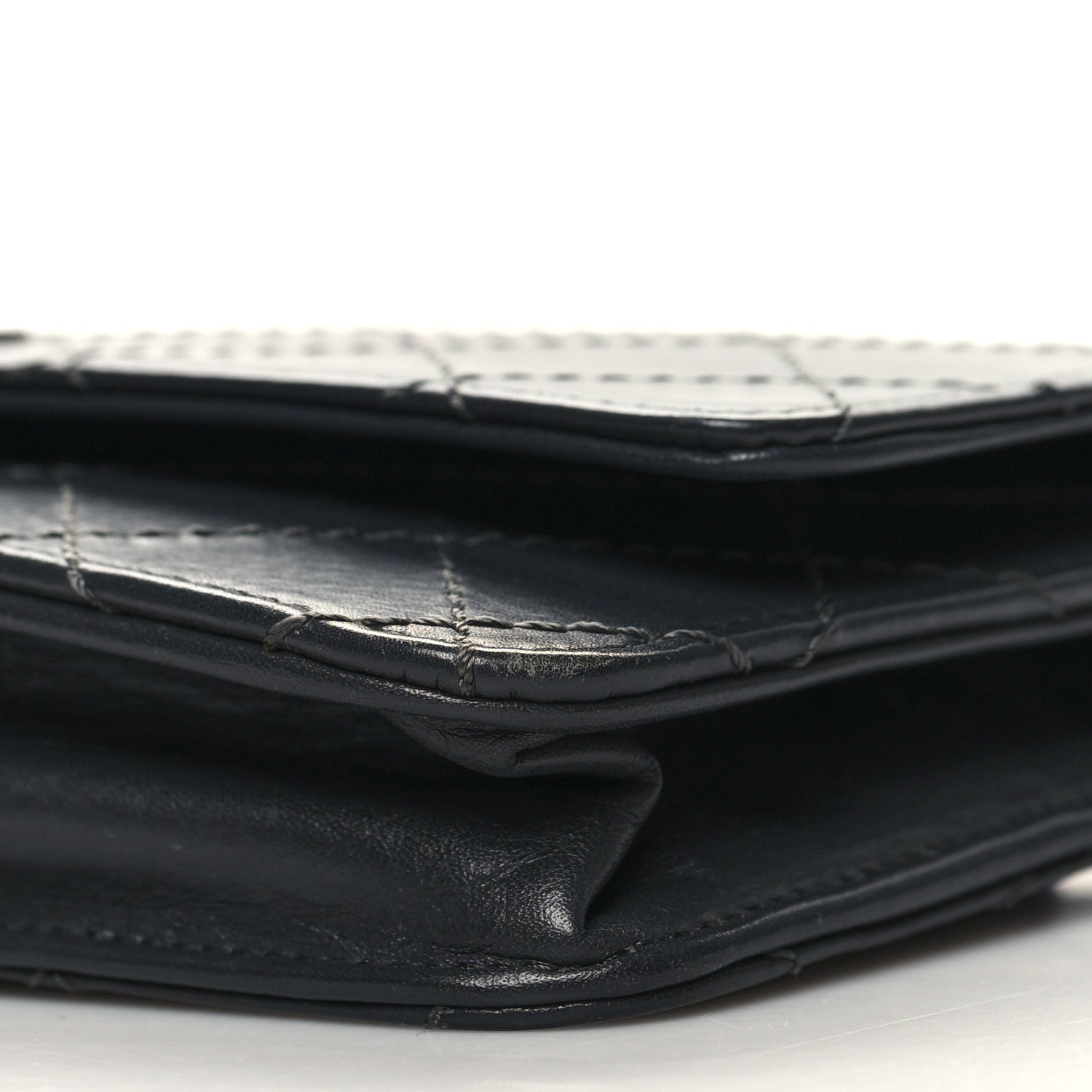 Chanel Aged Calfskin Quilted Reissue Wallet On Chain WOC Navy 11 of 11