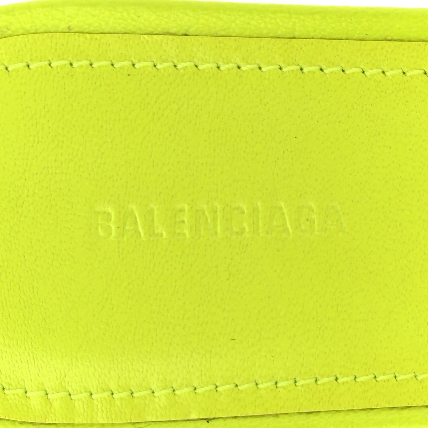 Balenciaga Agneau Arena Cagole 50mm Slide Sandals 36.5 Fluo Yellow 7 of 10