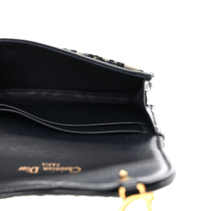 Christian Dior Oblique Saddle Card Holder Blue 5 of 9