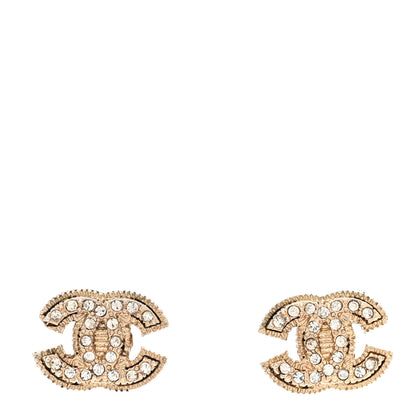 Chanel Crystal Mini CC Earrings Gold 1 of 4