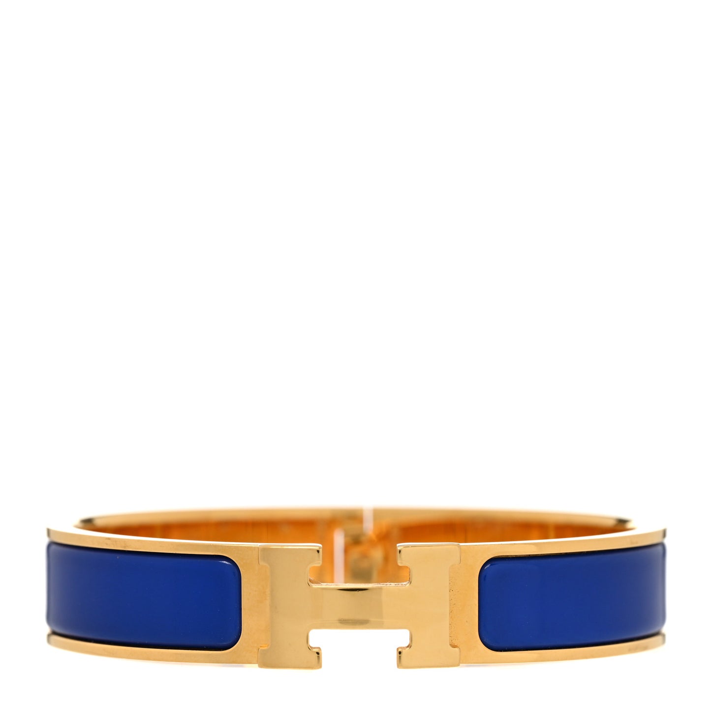 Narrow Enamel Clic Clac H Bracelet PM Bleu Drapeau