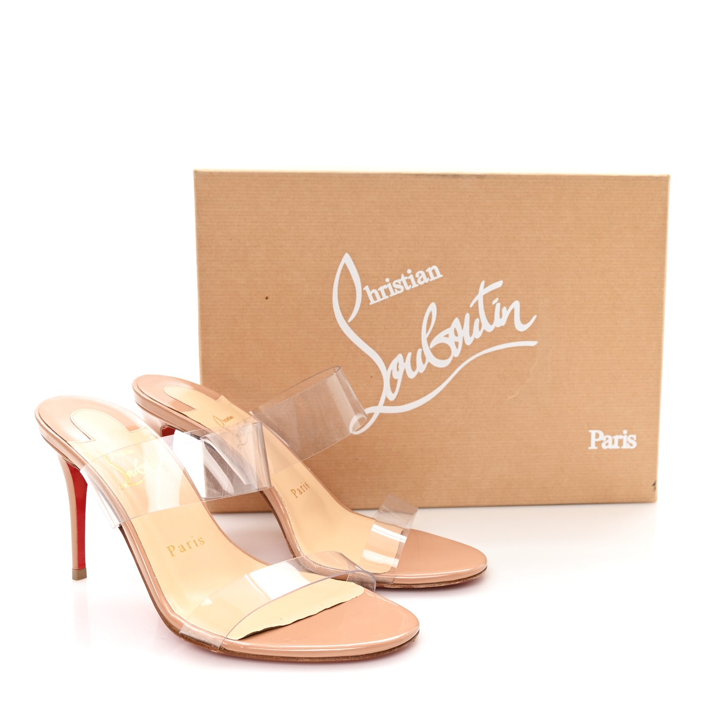 Patent PVC Just Nothing 85 Slide Sandals 37 Nude