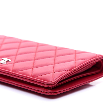 Chanel Lambskin Quilted Yen Wallet Fuchsia 7 of 12