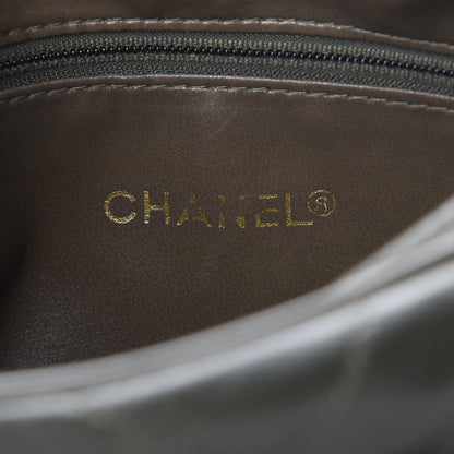 Chanel Lambskin Chevron Quilted Small Camera Case Green 6 of 9
