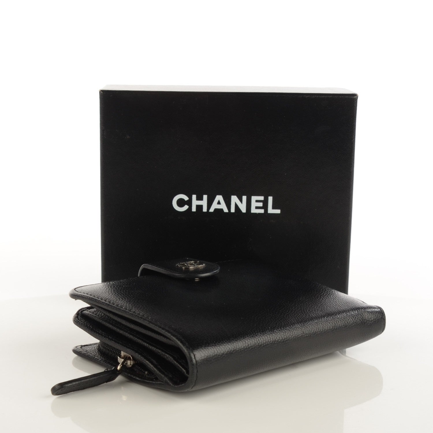 Chanel Caviar Sevruga Zip Pocket Wallet Black 4 of 8