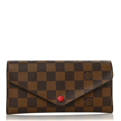 Louis Vuitton Damier Ebene Josephine Wallet Red 1 of 7