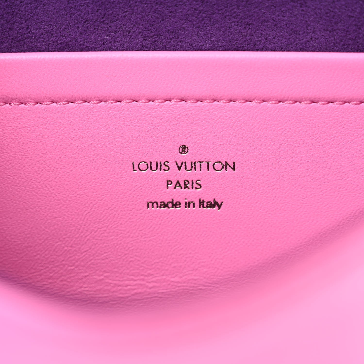 Louis Vuitton Lambskin Embossed Monogram Vuittamins Pochette Coussin Rose Violet 6 of 11