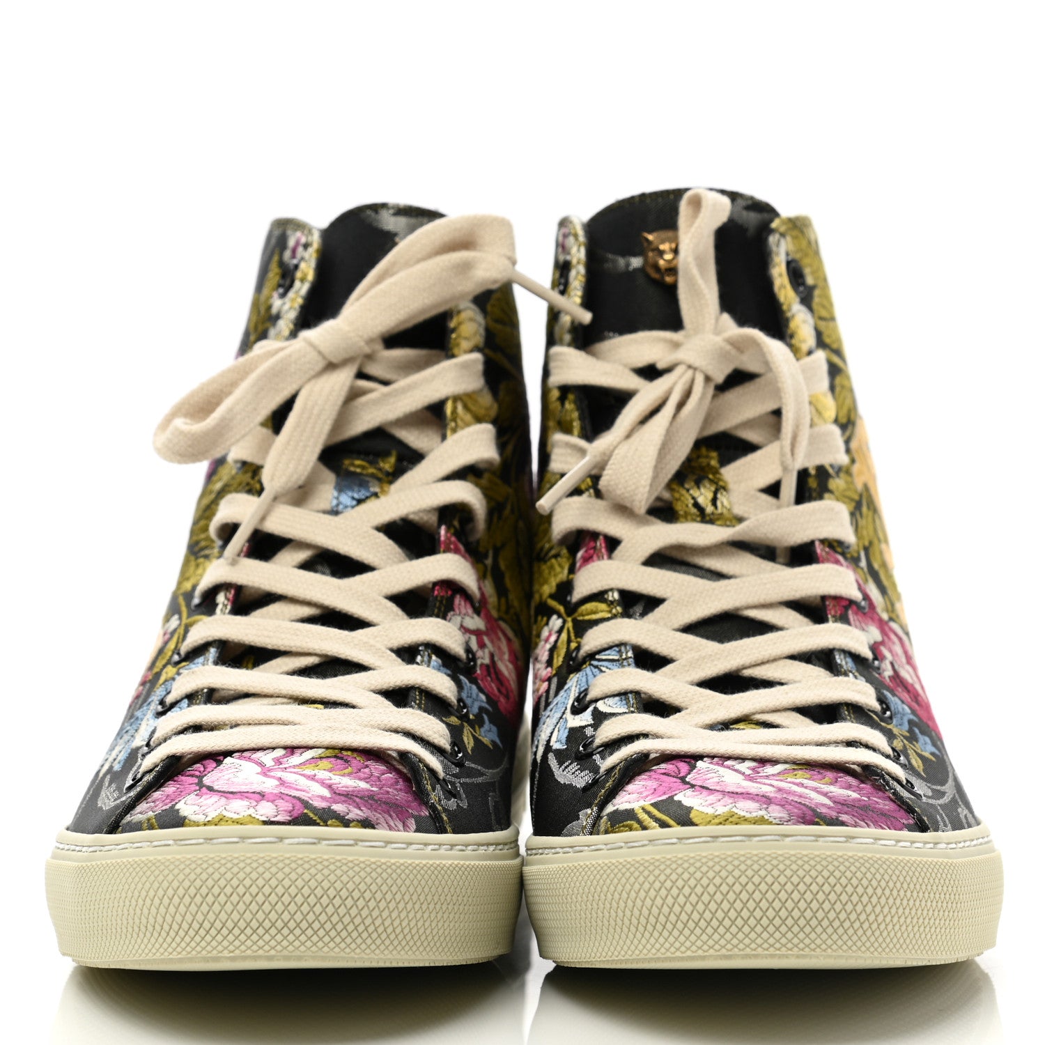 Gucci Canvas Romantic Print Major Blind For Love High Top Sneakers Black 2 of 8