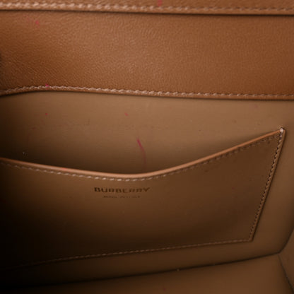 Burberry Derby Calfskin House Check Mackford Crossbody Bag Brown 10 of 11