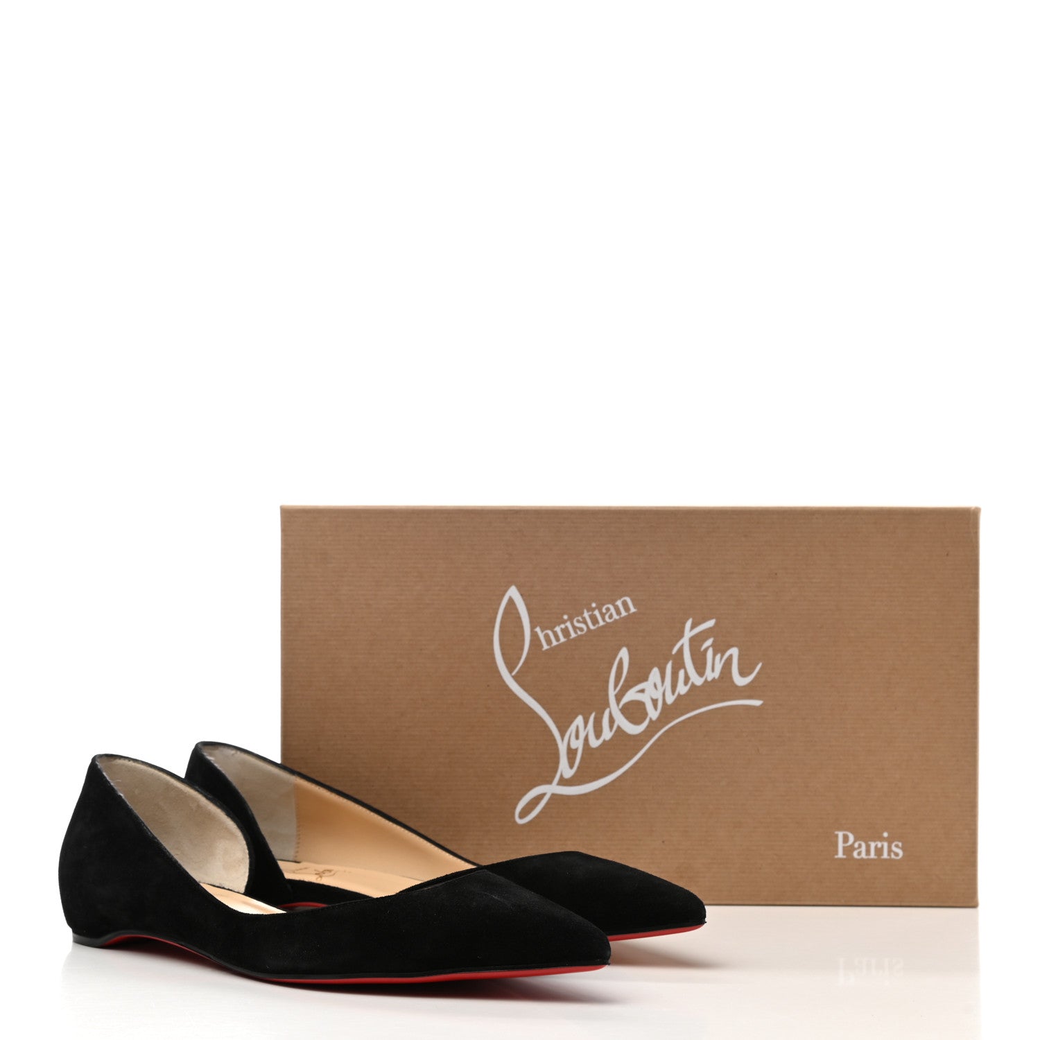 Christian Louboutin Veau Velours Iriza Flats 38 Black 9 of 9
