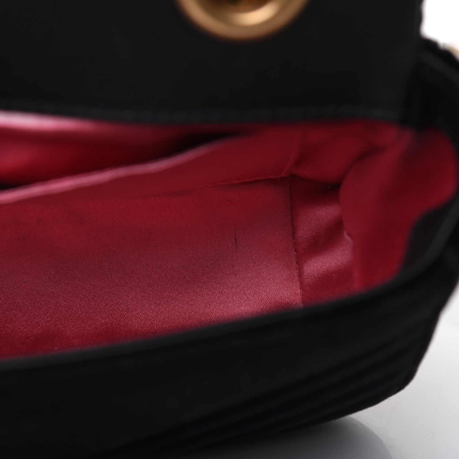 Gucci Velvet Matelasse Mini GG Marmont Shoulder Bag Black 13 of 18