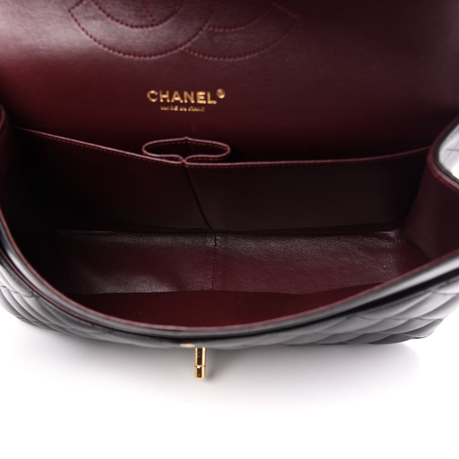 Chanel Lambskin Quilted Jumbo Double Flap Black 6 of 15
