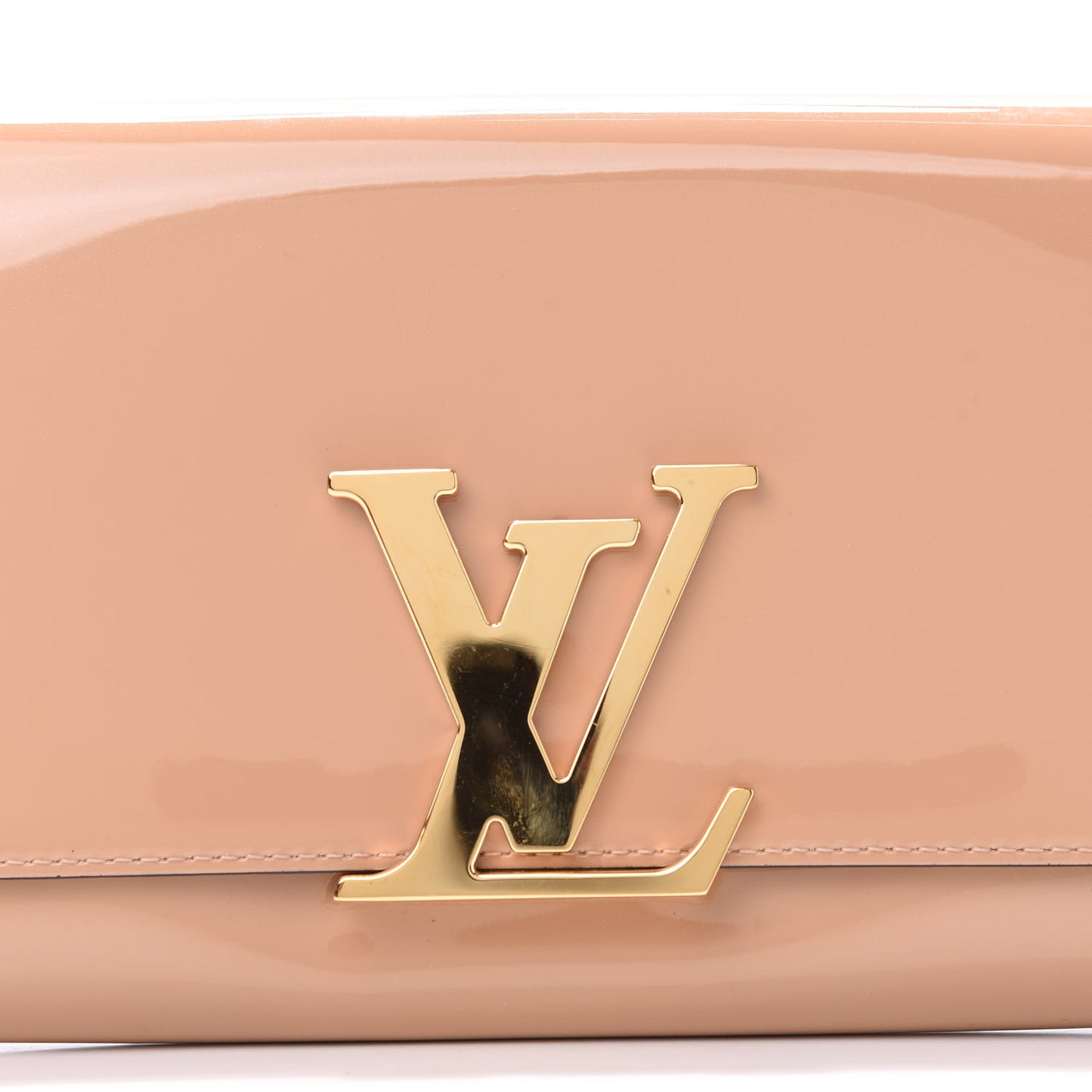 Patent Louise Clutch Nude
