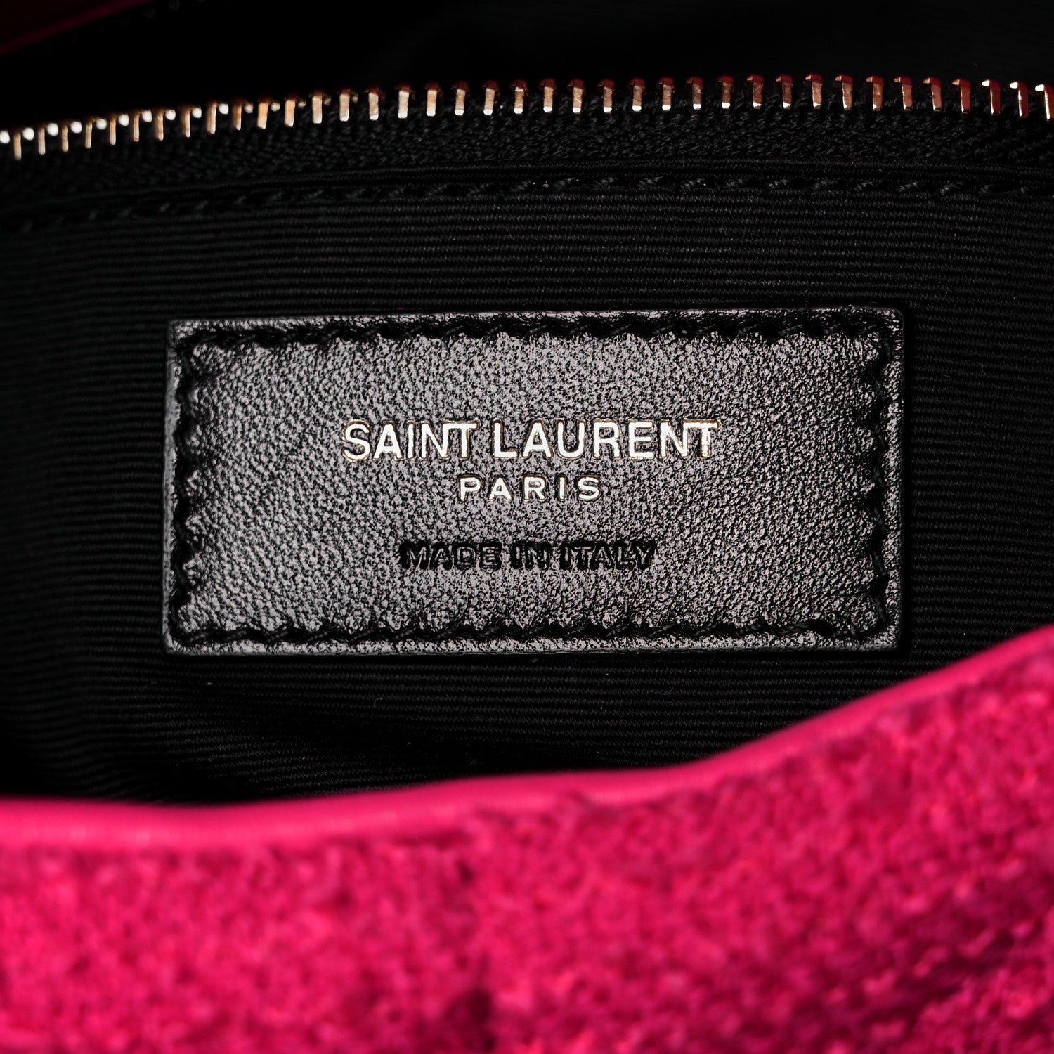 Saint Laurent Boucle Tweed Quilted Toy Loulou Puffer Monogram Chain Satchel Magenta 19 of 31