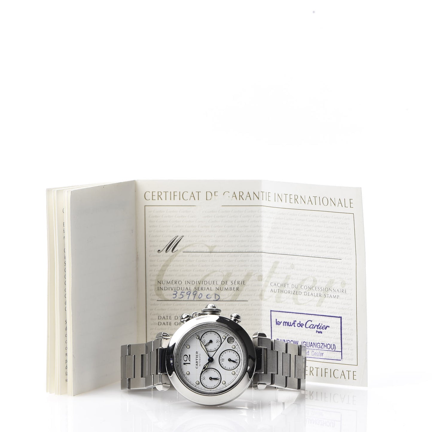 Stainless Steel 35mm Pasha C Chronograph Automatic Watch