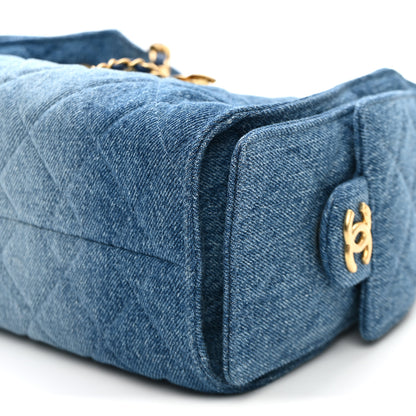 Chanel Washed Denim Quilted Mini Chanel 25 Handbag Blue 10 of 10