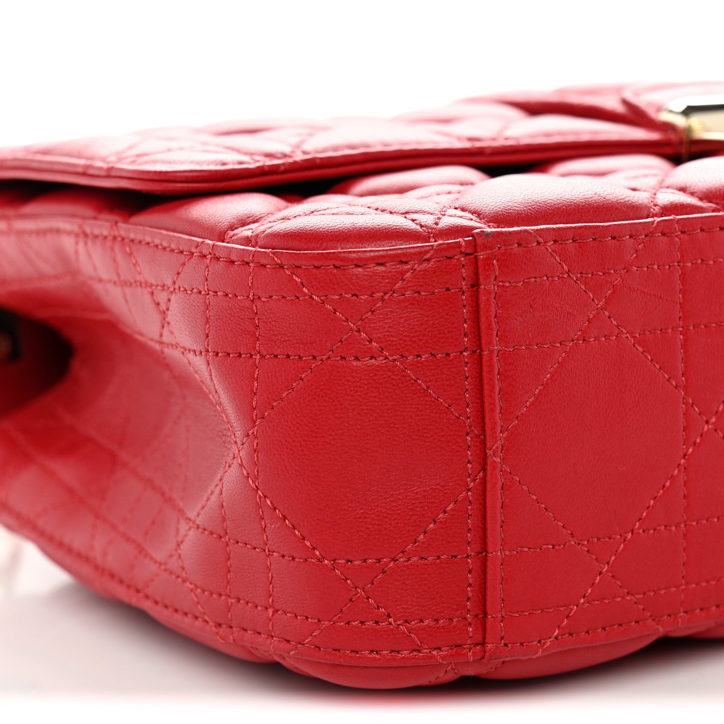 Lambskin Cannage Medium Miss Dior Flap Red