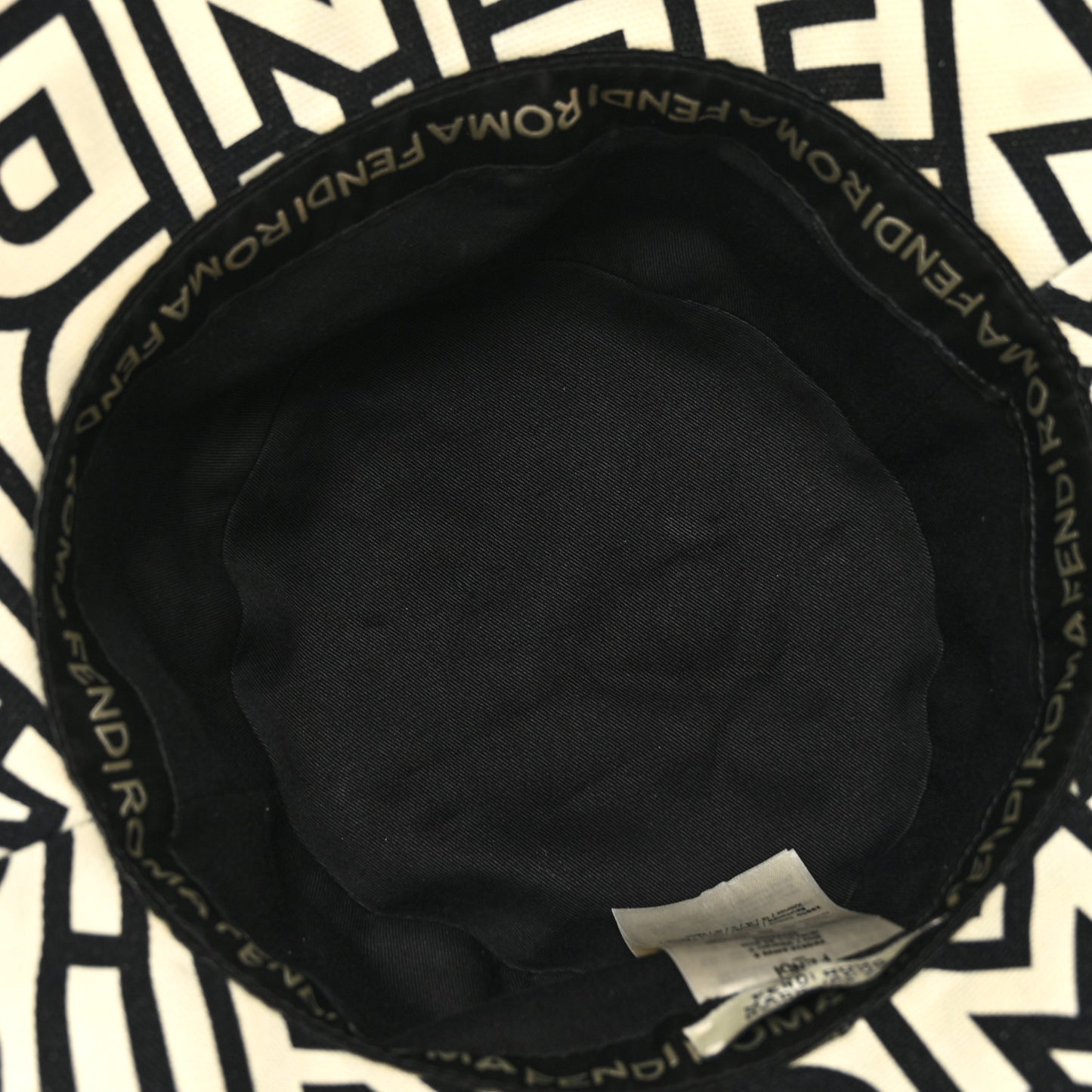 x MARC JACOBS Canvas Logo Print Bucket Hat S Black White