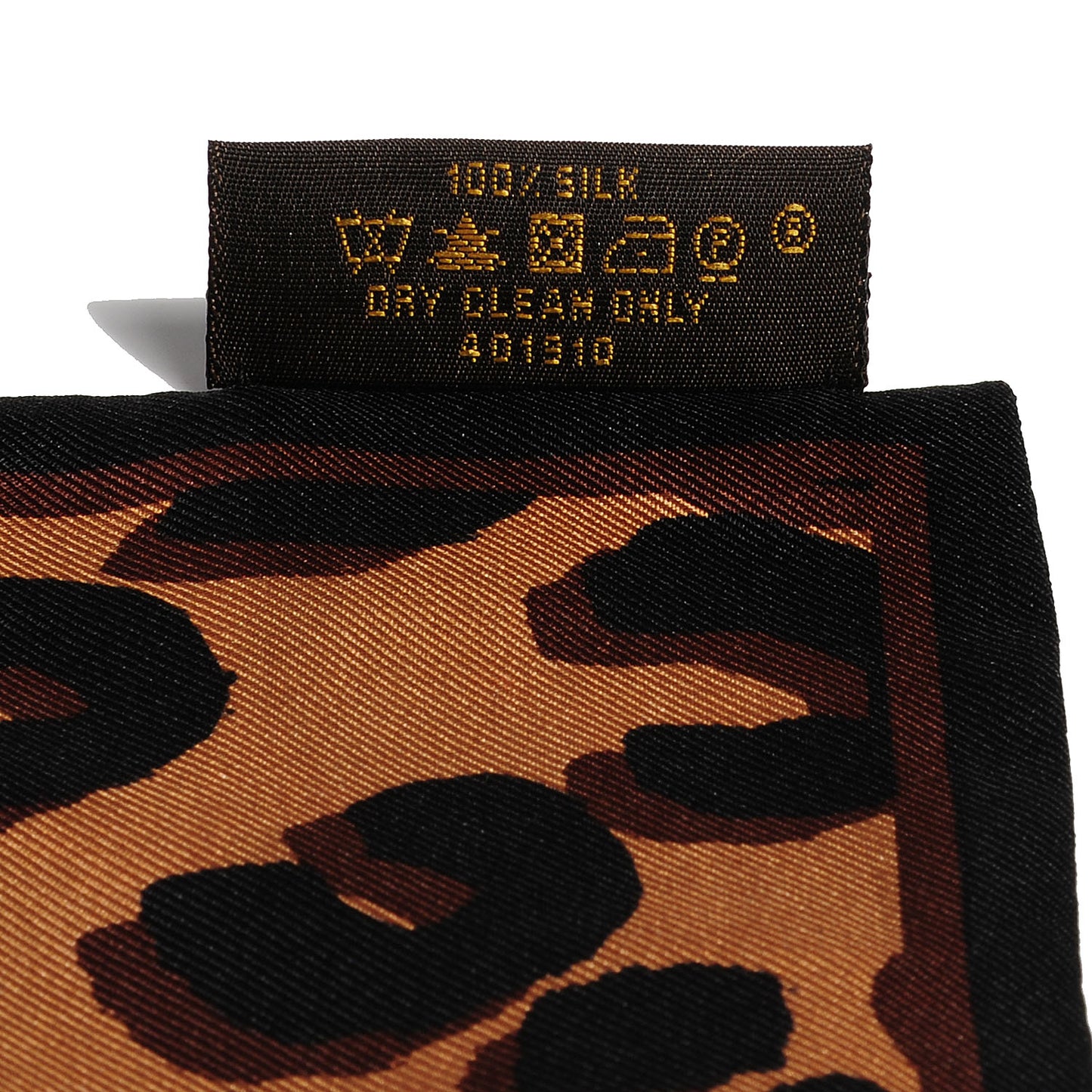 Silk Leopard Bandeau Scarf Marron