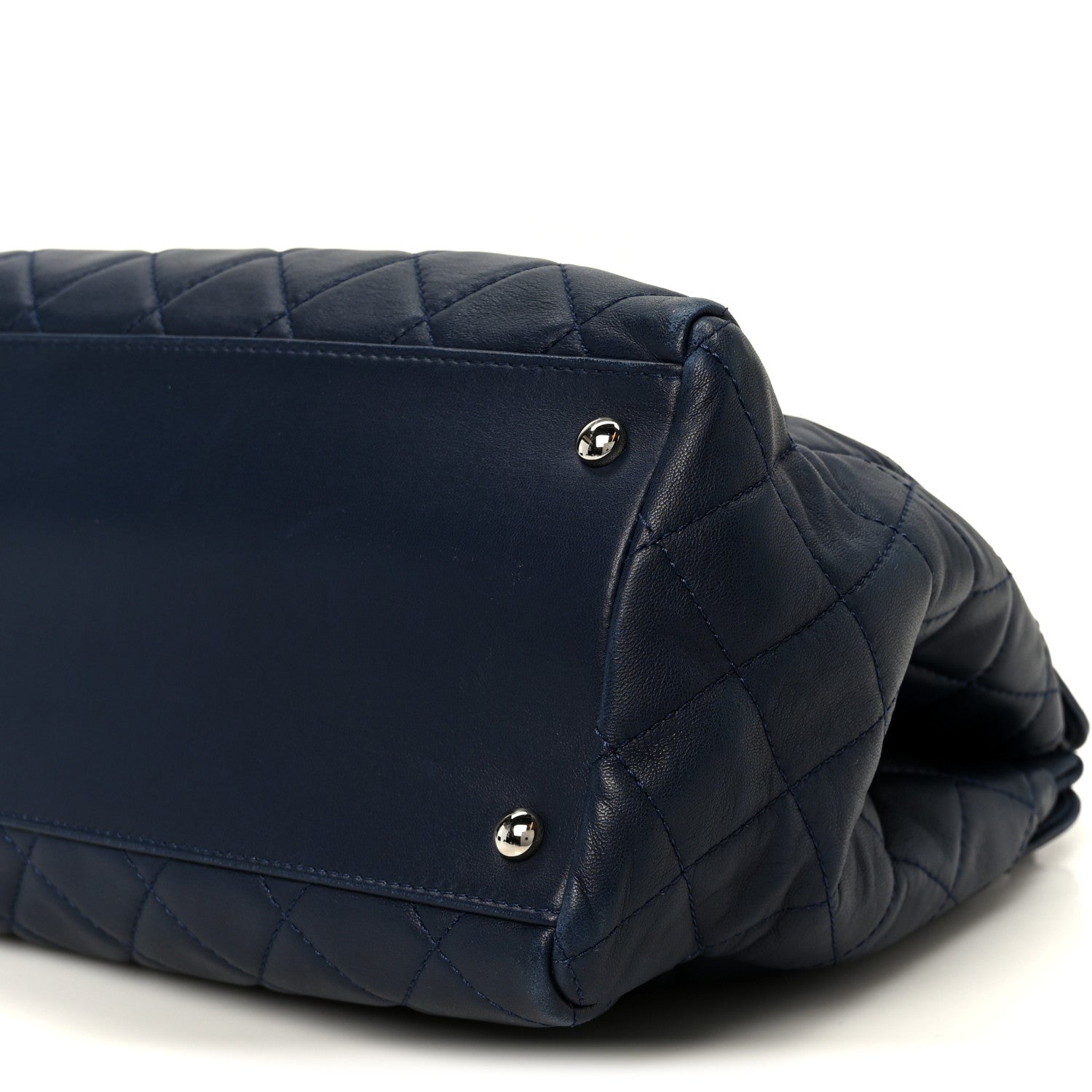 Chanel Lambskin Quilted Chanel 7 Large Tote Navy 10 of 10