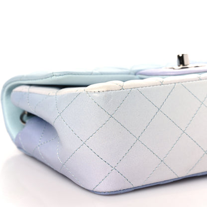 Chanel Perforated Lambskin Quilted Mini Rectangular Flap Light Blue Light Purple White 8 of 9