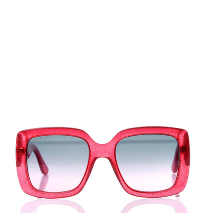 Gucci Acetate Square Frame Glitter GG0142S Sunglasses Pink 2 of 9