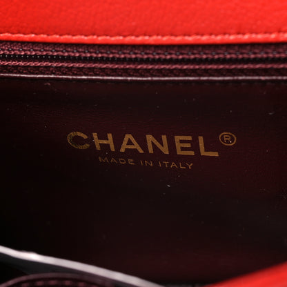 Chanel Shiny Goatskin Diagonal Quilted Small Flap Red 6 of 10