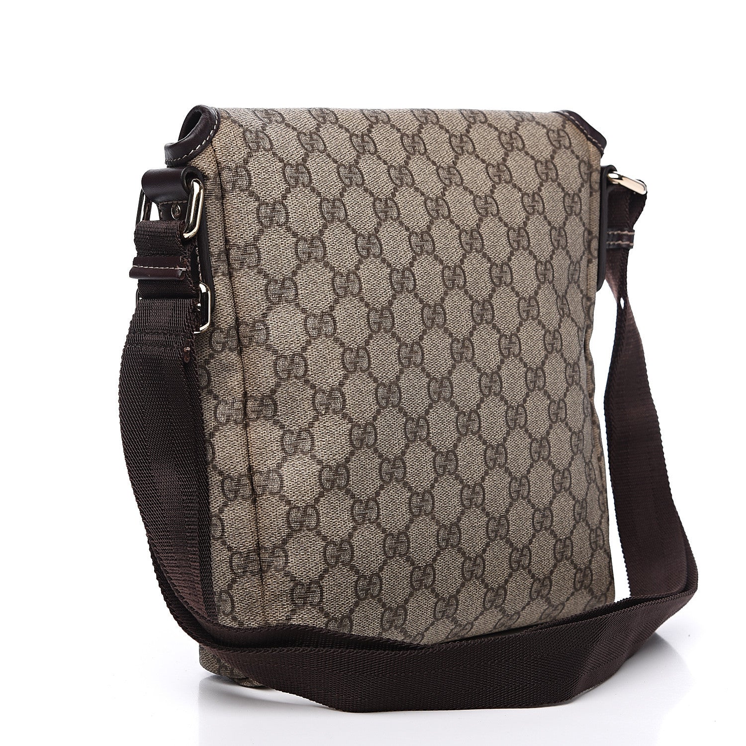 Gucci GG Plus Monogram Small Flap Messenger Bag Beige Dark Brown 2 of 9