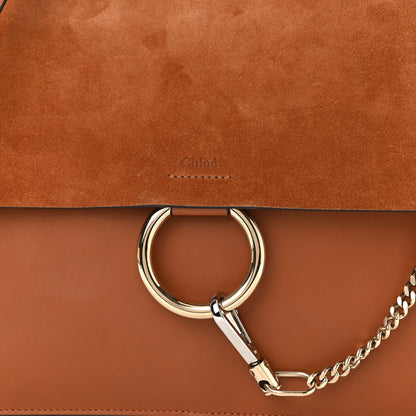 Chloe Suede Calfskin Medium Faye Shoulder Bag Caramel 8 of 11