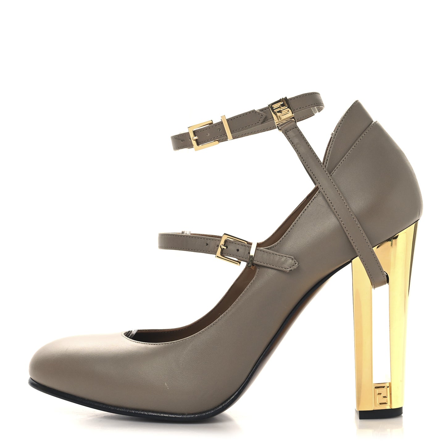 Vitello Delfina High Heel Pumps 40 Tortora