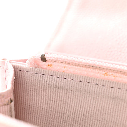 Chanel Caviar Quilted Crystal CC Large Gusset Flap Wallet Pink 11 of 17