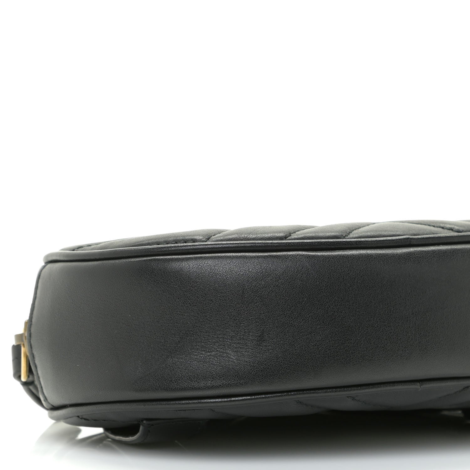 Gucci Calfskin Matelasse GG Marmont Belt Bag 65 26 Black 5 of 10