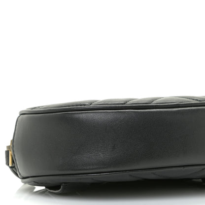 Gucci Calfskin Matelasse GG Marmont Belt Bag 65 26 Black 5 of 10